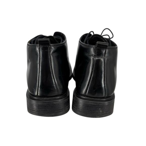 Vintage 90s Kenneth Cole Square Toe Ankle Boots Mens Size 10 Black Leather - Picture 4 of 13